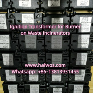 Ignition transformer on burner for waste incinerators
